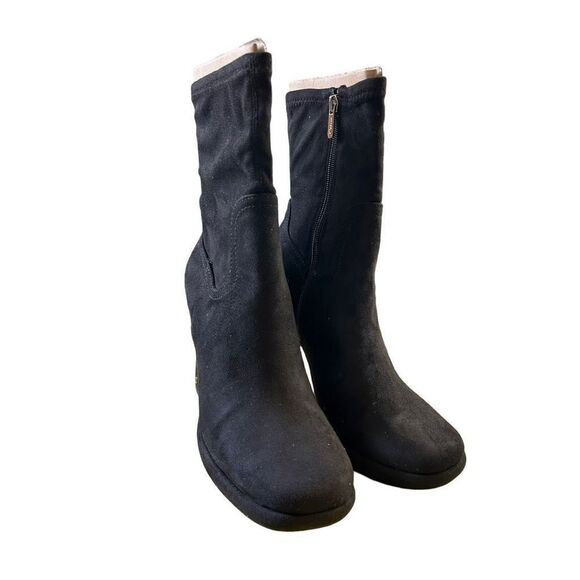 NWT NEW Circus by Sam Edelman Francis Black Ankle Bootie Chunky Heel Size 10 - Picture 2 of 10